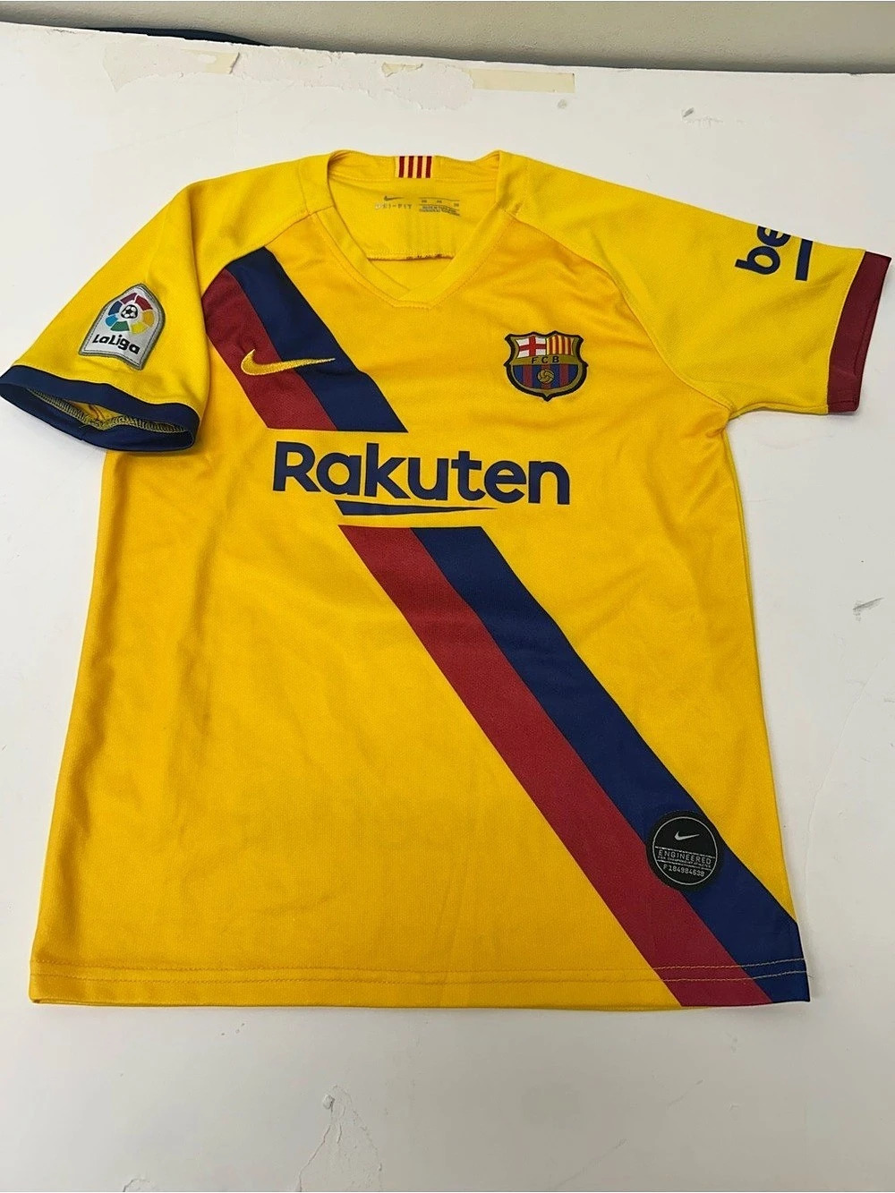 Nike FC Barcelona 2018-19 Messi 10 Home Jersey Messi 10 Yellow Size youth 26 Jer